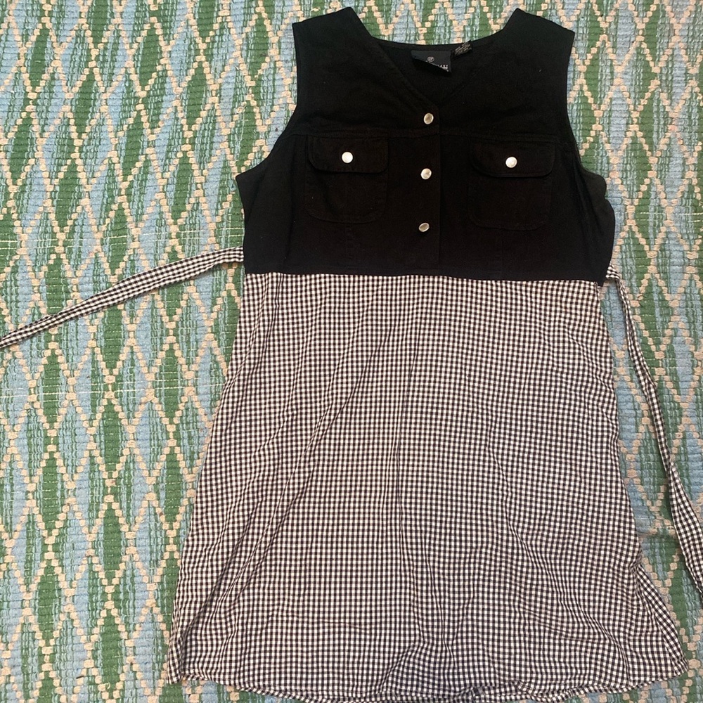 Vintage Plaid Belted Dress